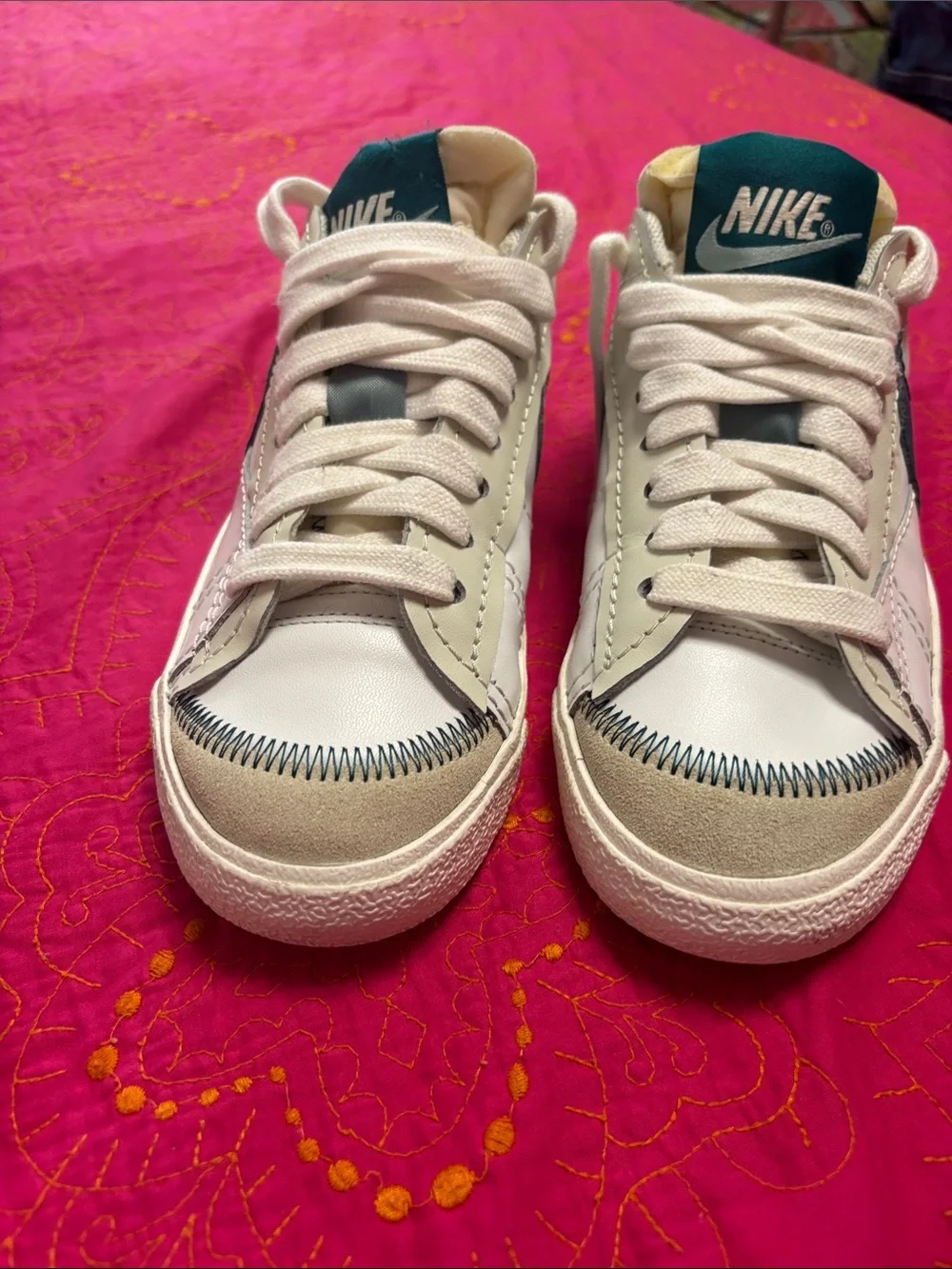 Nike Women’s Low-Top Sneakers in White and Teal